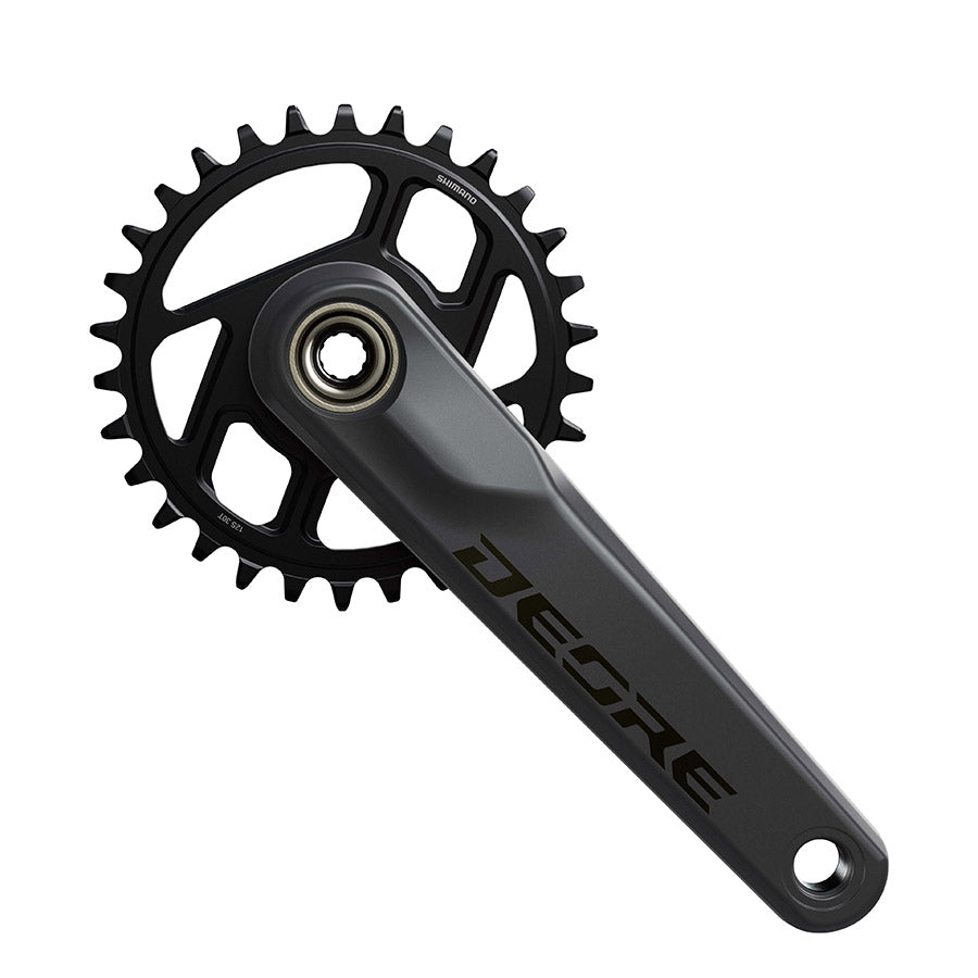 Shimano, Deore FC-M6200-1, Crankset, Speed: 12, Spindle: 24mm, BCD: Direct Mount Shimano, 30, Hollowtech II, 165mm, Black, Boost, EFCM6200AXA0