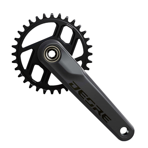 Shimano, Deore FC-M6200-1, Crankset, Speed: 12, Spindle: 24mm, BCD: Direct Mount Shimano, 30, Hollowtech II, 165mm, Black, Boost, EFCM6200AXA0