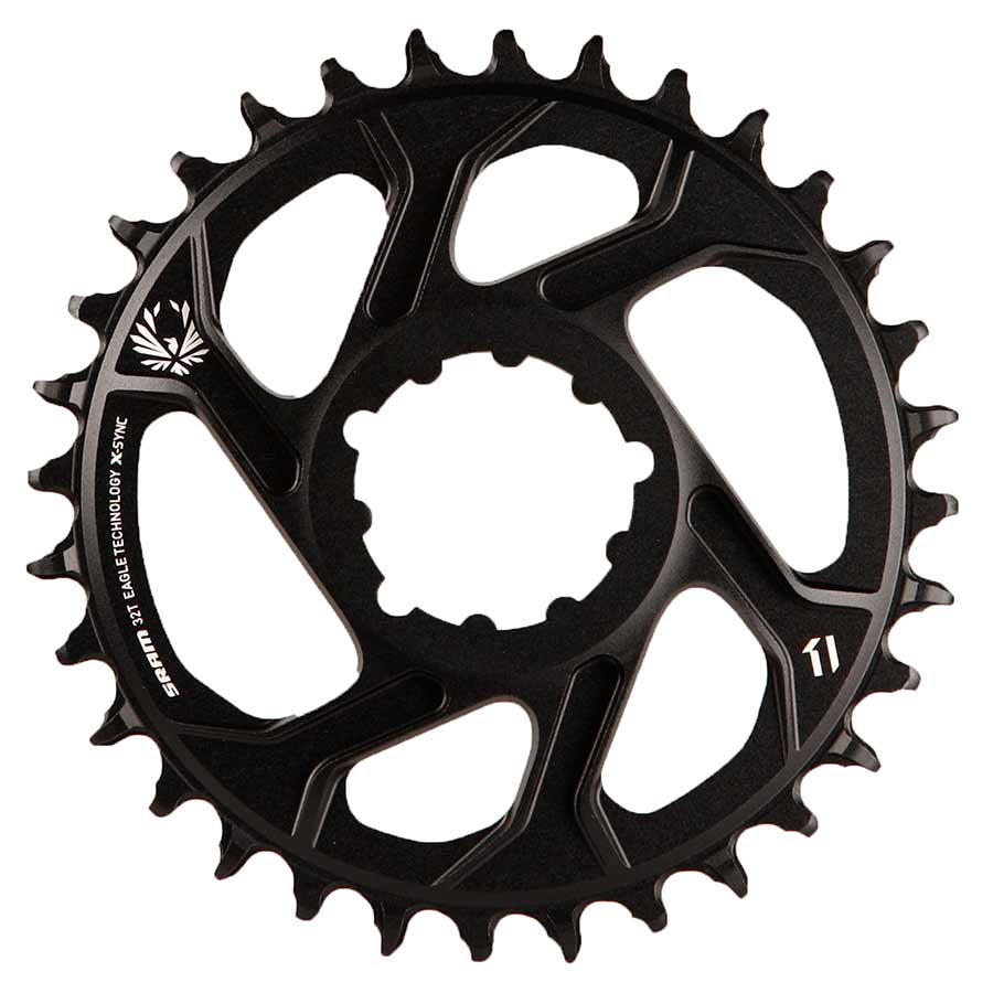 SRAM, X-Sync 2, 6mm offset, 36T, 12sp., BCD: Direct Mount, Single Chainring, Aluminum, Black