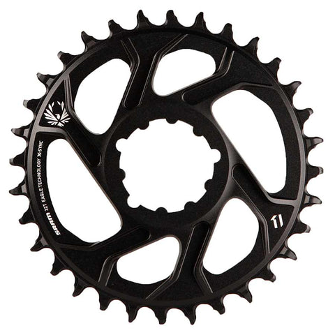 SRAM, X-Sync 2, 6mm offset, 36T, 12sp., BCD: Direct Mount, Single Chainring, Aluminum, Black