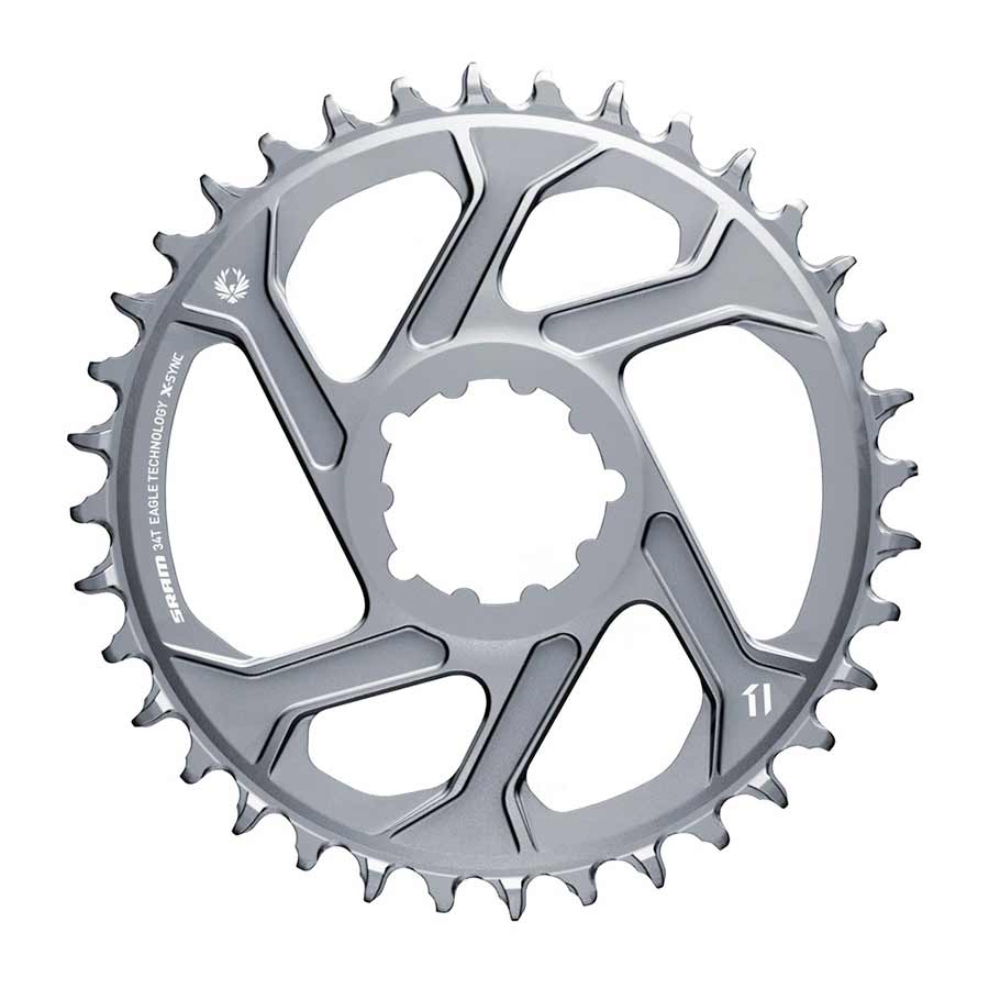 SRAM, X-SYNC 2 X01 Eagle Polar Grey, Chainring, Teeth: 34, Speed: 12, BCD: Direct Mount, Single, Alloy, Offset 3mm, Grey