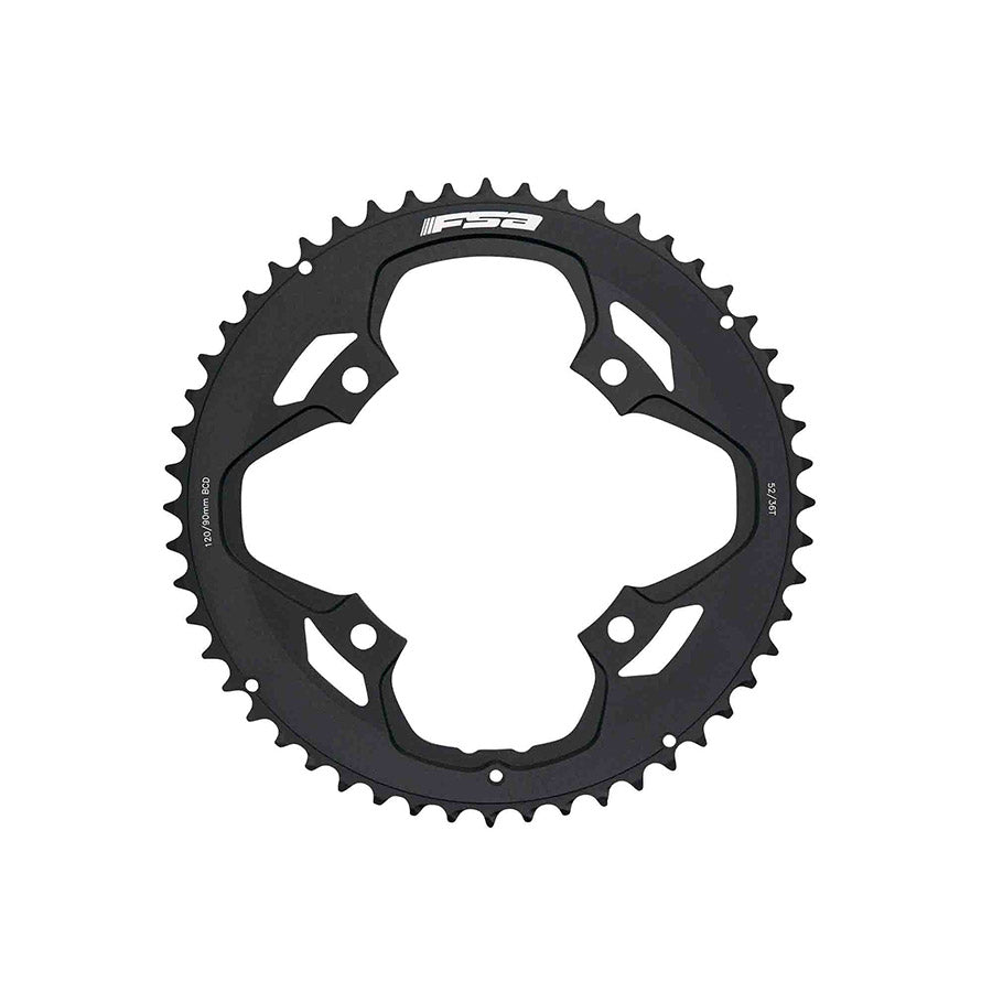 FSA, Omega/Vero Pro Road, Chainring, Teeth: 50, Speed: 10/11, BCD: 120, Bolts: 4, Outer, Aluminum, Black