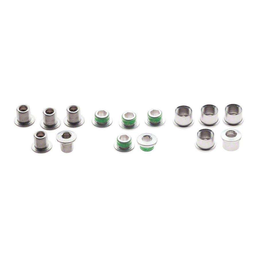 SRAM - Chainring Bolt Kit M8 Silver Chainring Hardware _ Unite - B1keparts.com