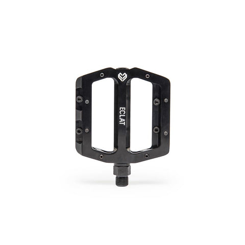 Eclat, Surge CNC, Platform Pedals, Body: Aluminum, Spindle: Cr-Mo, 9/16'', Black, Pair