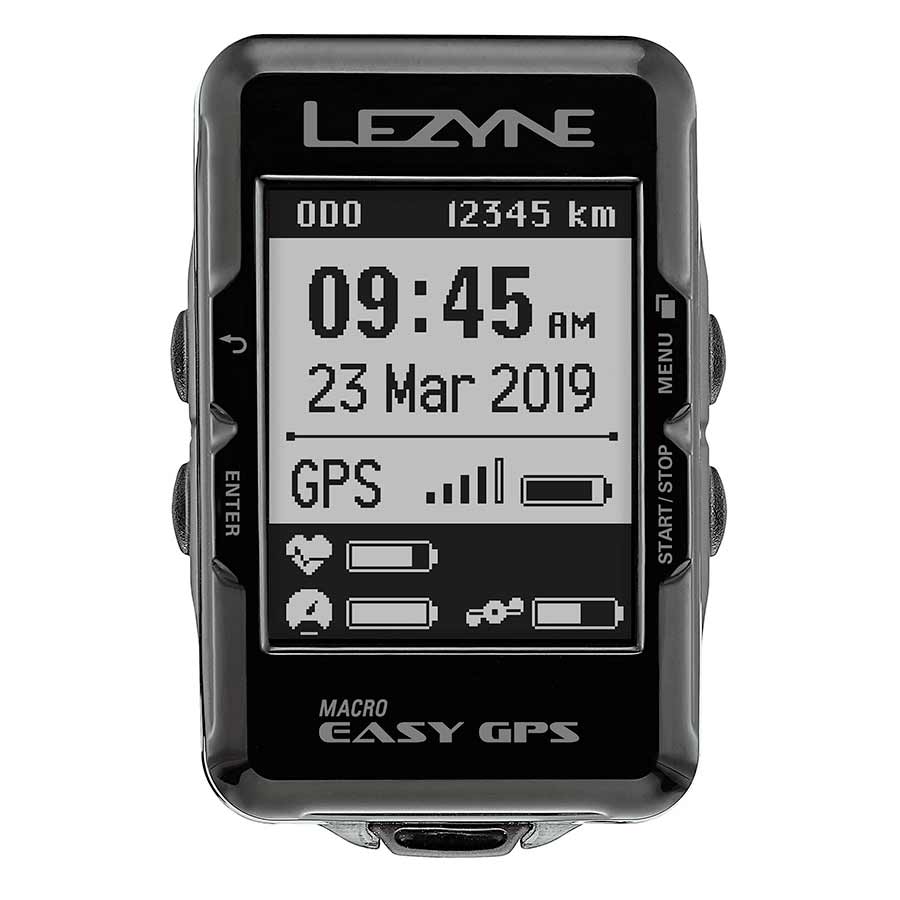 Lezyne, Macro Easy GPS, Computer, Speed, Cadence, HR, Black