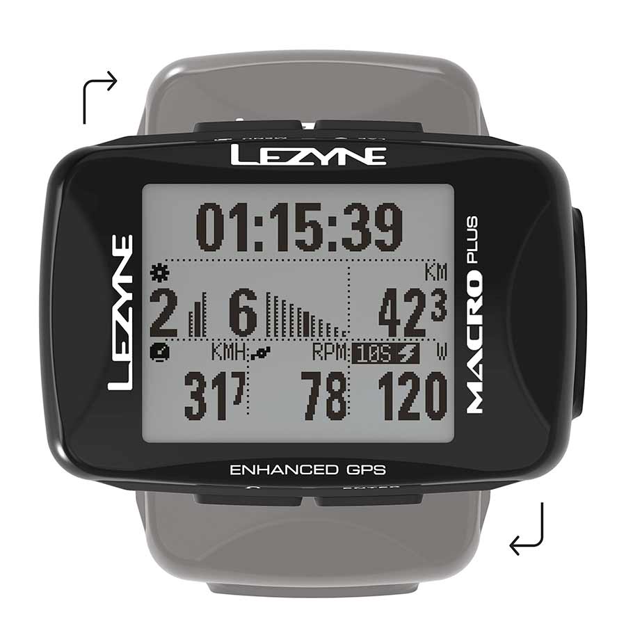 Lezyne, Macro Plus GPS, Computer, Computer Only, Black