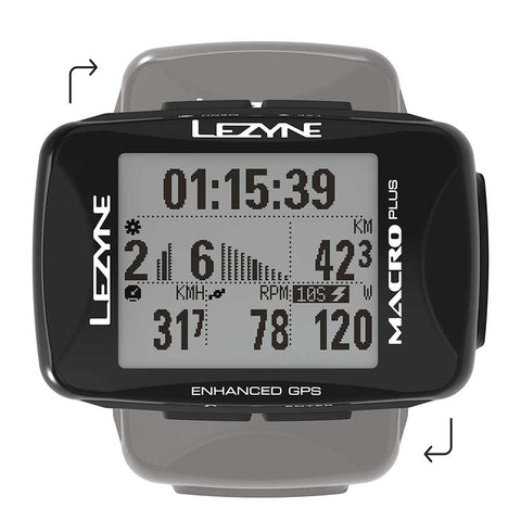 Lezyne, Macro Plus GPS, Computer, Computer Only, Black