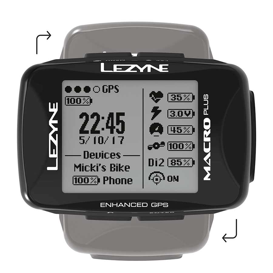 Lezyne, Macro Plus GPS, Computer, Computer Only, Black