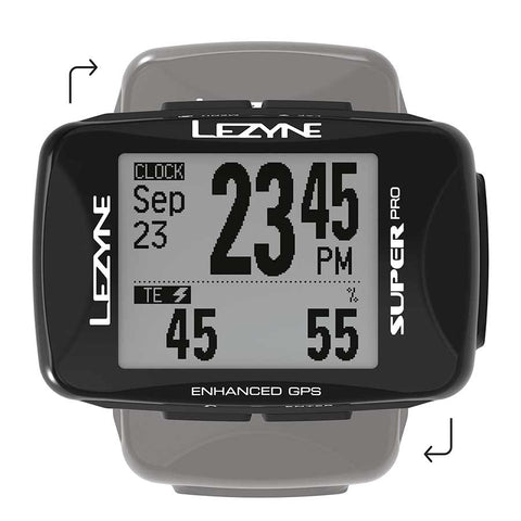 Lezyne, Super Pro GPS, Computer, Computer Only, Black
