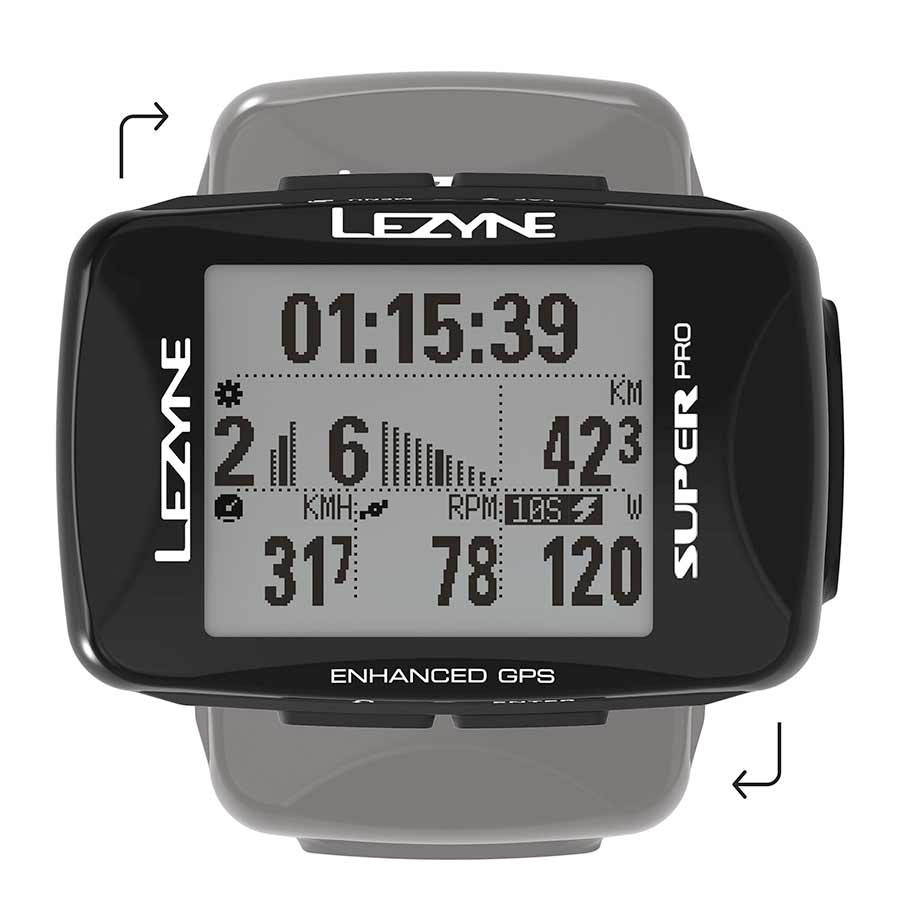 Lezyne, Super Pro GPS, Computer, Computer Only, Black