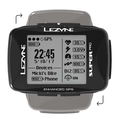 Lezyne, Super Pro GPS, Computer, Computer Only, Black