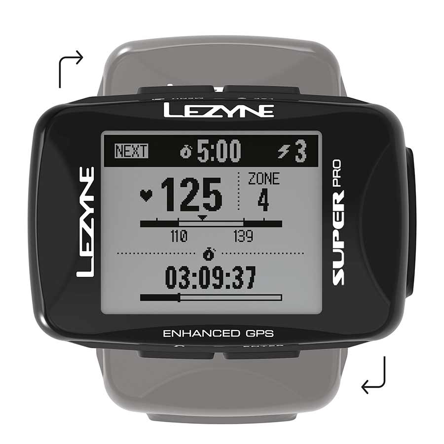 Lezyne, Super Pro GPS, Computer, Computer Only, Black