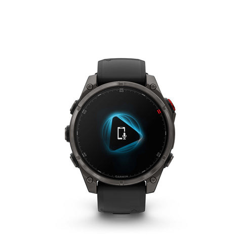 Garmin, fenix 8 Pro 47 mm- AMOLED Sap., Watch, Watch Color: Grey, Wristband: Black/ Pebble Gray - Silicone