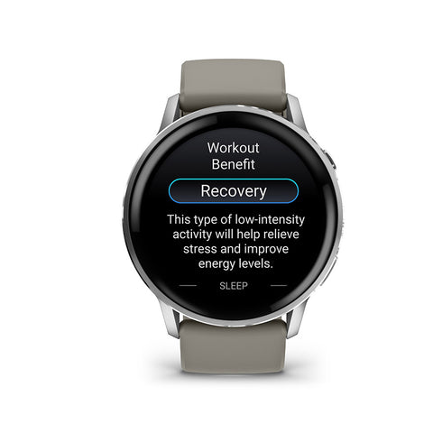 Garmin, Venu 4 45mm, Watch, Watch Color: Slate, Wristband: Black - Silicone