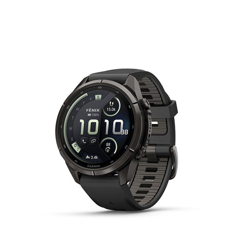 Garmin, fenix 9 Pro inReach 43mm, Watch, Watch Color: Titanium, Wristband: Shell Pink/ Autumn Orange - Silicone