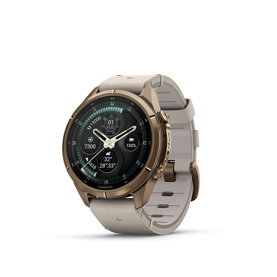 Garmin, fenix 9 Pro inReach 43mm, Watch, Watch Color: Titanium, Wristband: Shell Pink/ Autumn Orange - Silicone