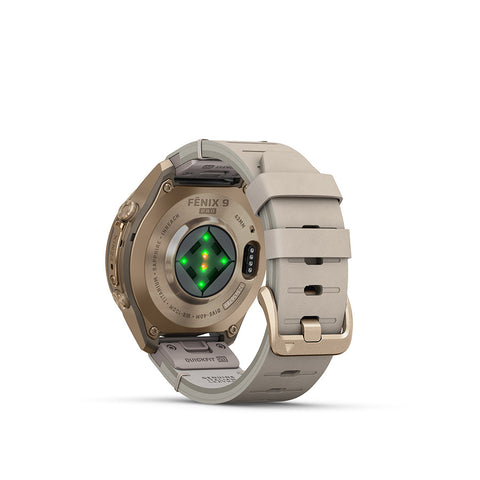 Garmin, fenix 9 Pro inReach 43mm, Watch, Watch Color: Titanium, Wristband: Shell Pink/ Autumn Orange - Silicone