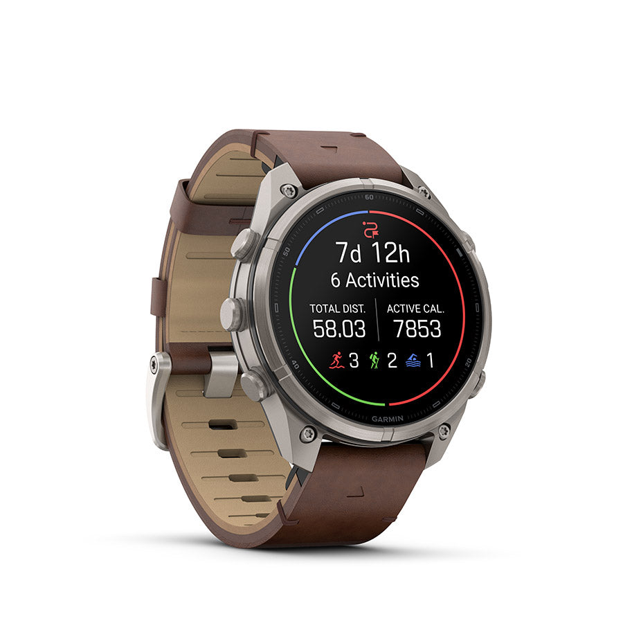 Garmin, fenix 9 Pro inReach 47mm, Watch, Watch Color: Titanium, Wristband: Autumn Orange / Spark Orange - Silicone