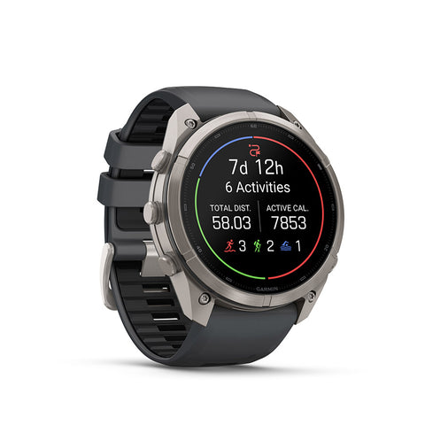 Garmin, fenix 9 Pro inReach 51mm, Watch, Watch Color: Titanium, Wristband: Autumn Orange / Spark Orange - Silicone