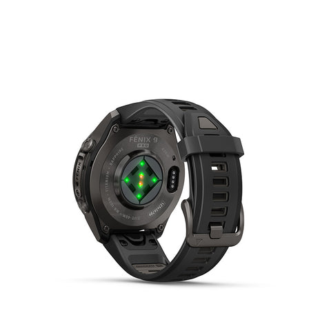 Garmin, fenix 9 Pro 43mm, Watch, Watch Color: Titanium, Wristband: Shell Pink/ Autumn Orange - Silicone