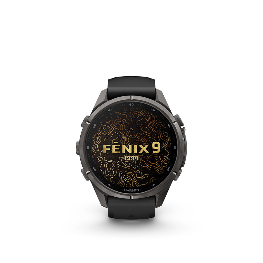 Garmin, fenix 9 Pro 43mm, Watch, Watch Color: Titanium, Wristband: Shell Pink/ Autumn Orange - Silicone