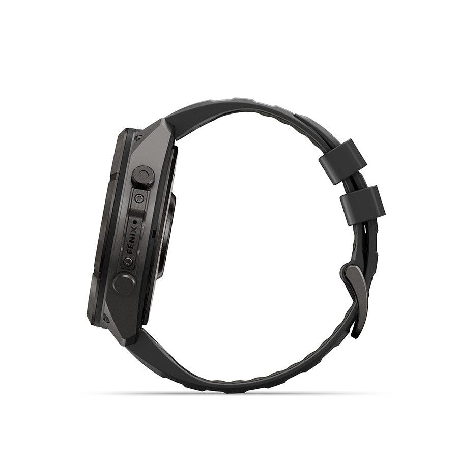 Garmin, fenix 9 Pro 51mm, Watch, Watch Color: Titanium, Wristband: Autumn Orange / Spark Orange - Silicone