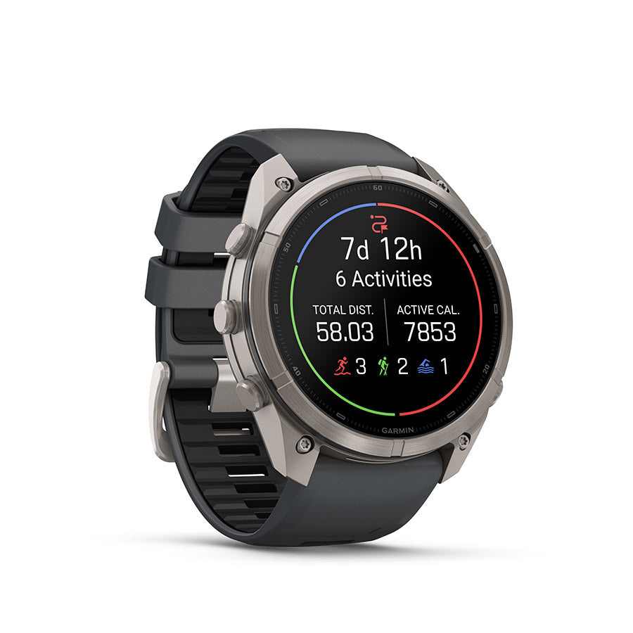 Garmin, fenix 9 Pro 51mm, Watch, Watch Color: Titanium, Wristband: Autumn Orange / Spark Orange - Silicone