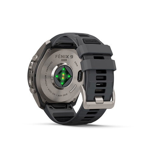Garmin, fenix 9 Pro 51mm, Watch, Watch Color: Titanium, Wristband: Autumn Orange / Spark Orange - Silicone