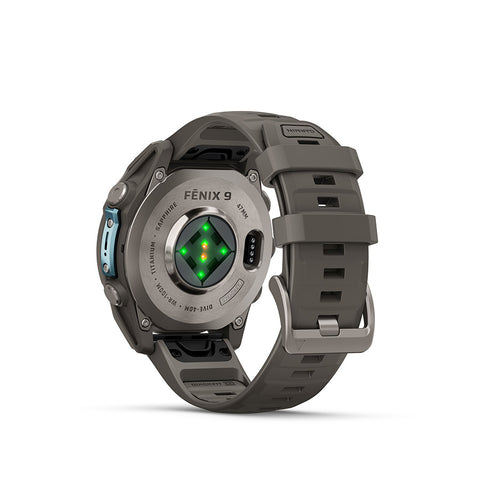 Garmin, fenix 9 47mm, Watch, Watch Color: Titanium, Wristband: Pebble Grey - Silicone