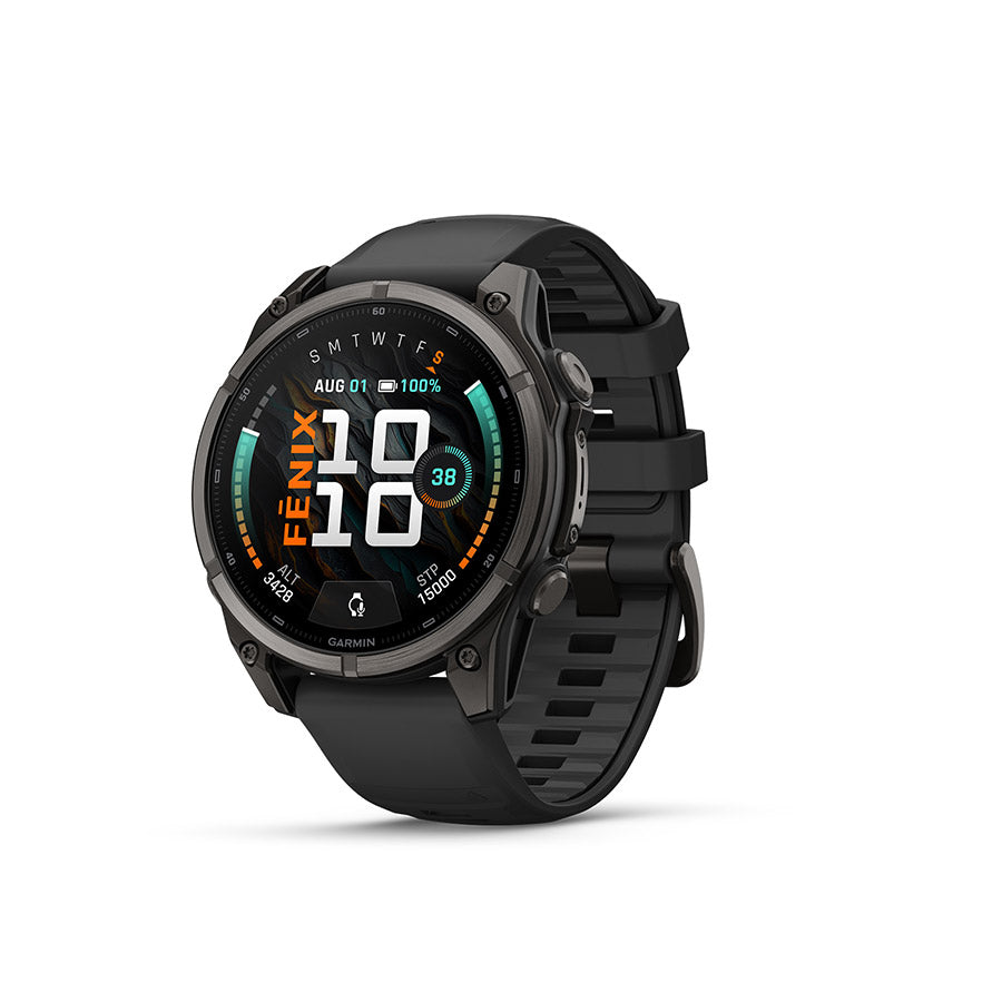 Garmin, fenix 9 47mm, Watch, Watch Color: Titanium, Wristband: Pebble Grey - Silicone