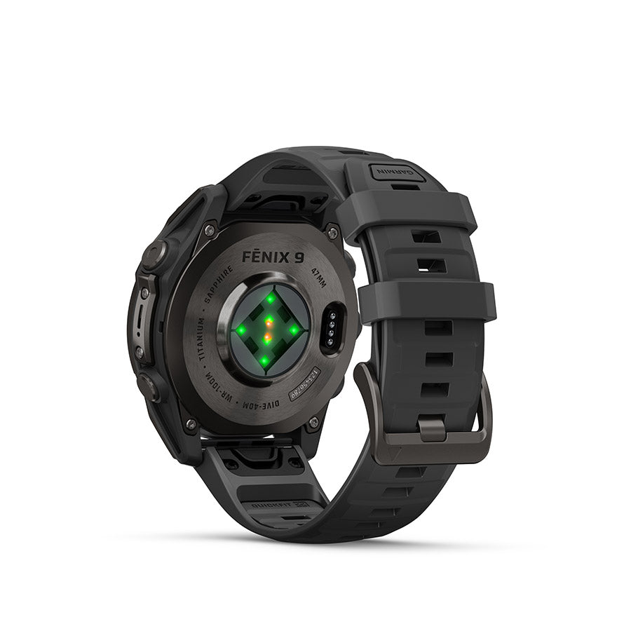 Garmin, fenix 9 47mm, Watch, Watch Color: Titanium, Wristband: Pebble Grey - Silicone
