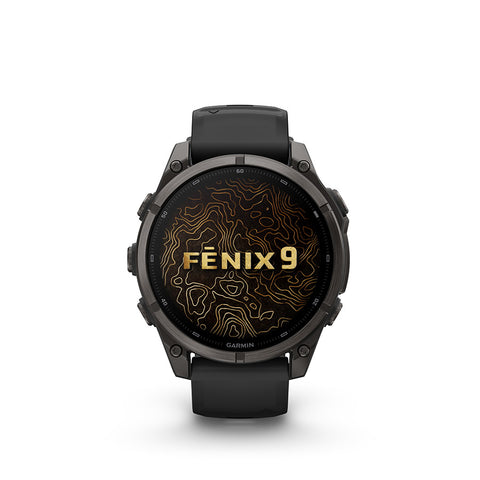 Garmin, fenix 9 47mm, Watch, Watch Color: Titanium, Wristband: Pebble Grey - Silicone