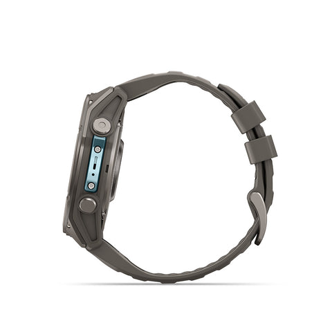 Garmin, fenix 9 51mm, Watch, Watch Color: Titanium, Wristband: Pebble Grey - Silicone