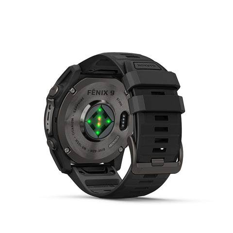 Garmin, fenix 9 51mm, Watch, Watch Color: Titanium, Wristband: Pebble Grey - Silicone