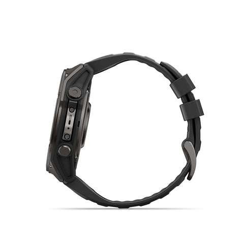 Garmin, fenix 9 51mm, Watch, Watch Color: Titanium, Wristband: Pebble Grey - Silicone