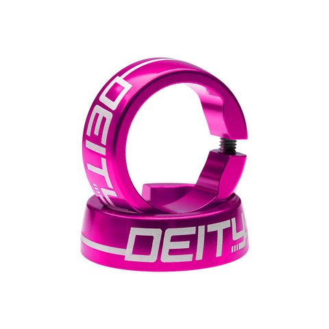 Deity, Grip Clamps for Megattack, Blue, Pair