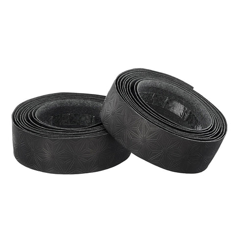 Supacaz, Pure Leather, Handlebar Tape, Black, with Black Star Plugs