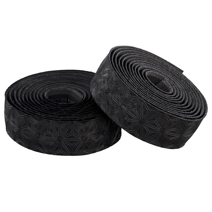 Supacaz, Suede, Handlebar Tape, Black, with Black Star Plugs