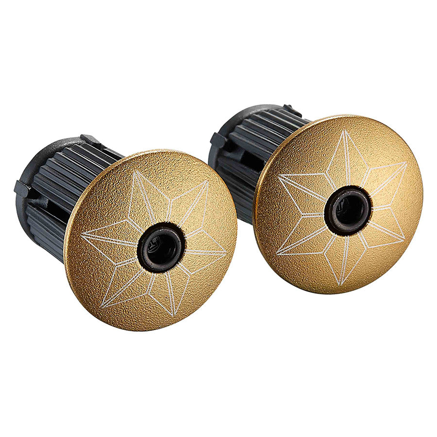 Supacaz, Super Sticky Kush Star Fade, Handlebar Tape, Gold, with Gold Star Plugs