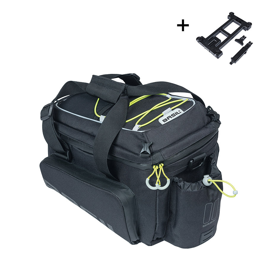 Basil, Miles, Trunk Bag, 36L, Black/Lime