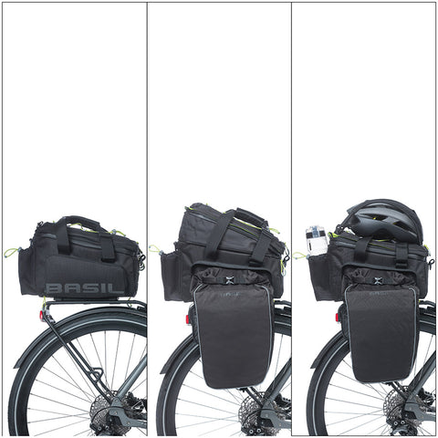 Basil, Miles, Trunk Bag, 36L, Black/Lime