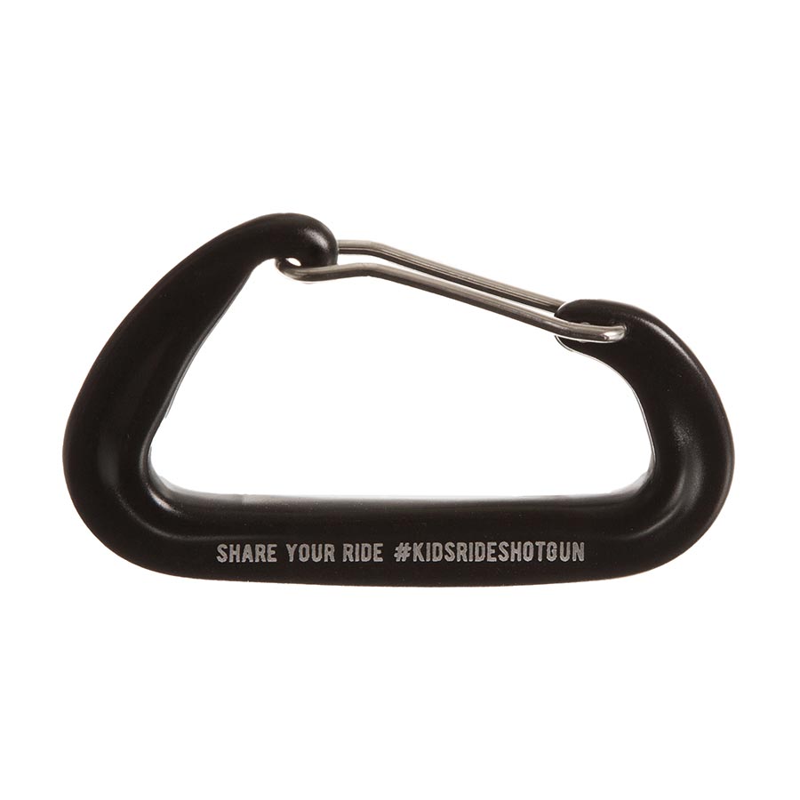 Kids Ride Shotgun Tow Rope Carabiner - Black