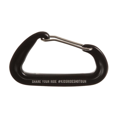 Kids Ride Shotgun Tow Rope Carabiner - Black