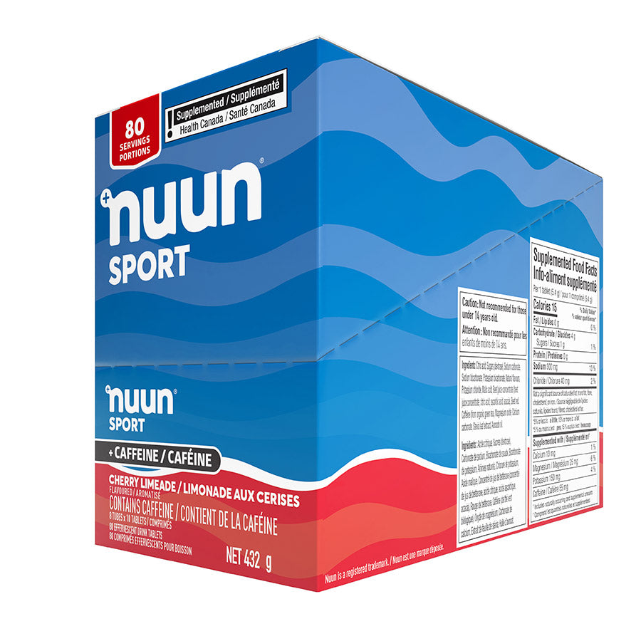 Nuun, Sport with Caffeine, Drink Mix, Cherry Limeade, Box of 8, 10 servings, 8pcs