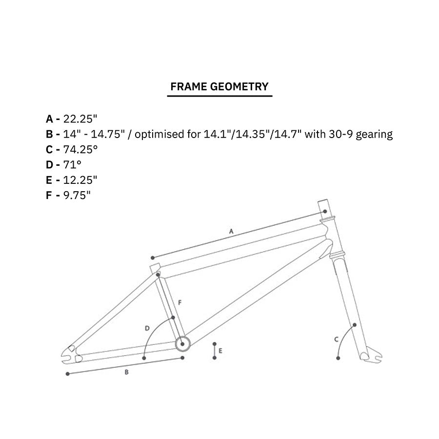 We The People, Chaos Machine, BMX Frame, Black, 21.35''