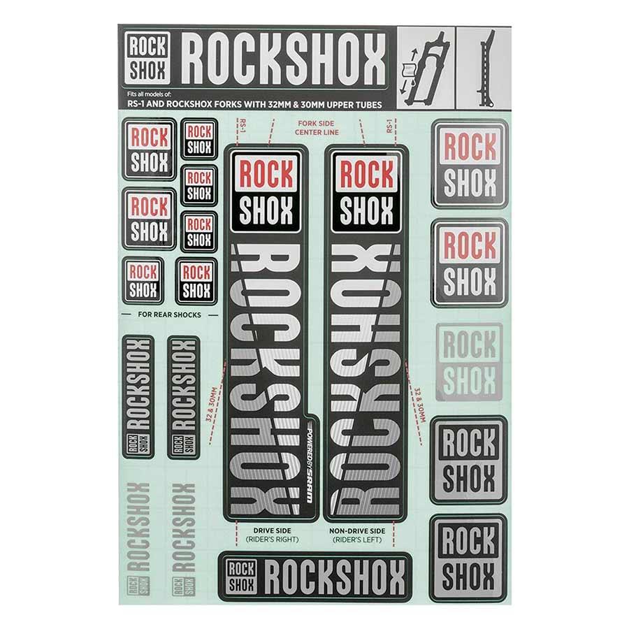RockShox - 30/32mm Decal Kit Fork Repair Parts _ Unite - B1keparts.com