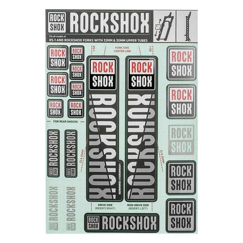 RockShox - 30/32mm Decal Kit Fork Repair Parts _ Unite - B1keparts.com