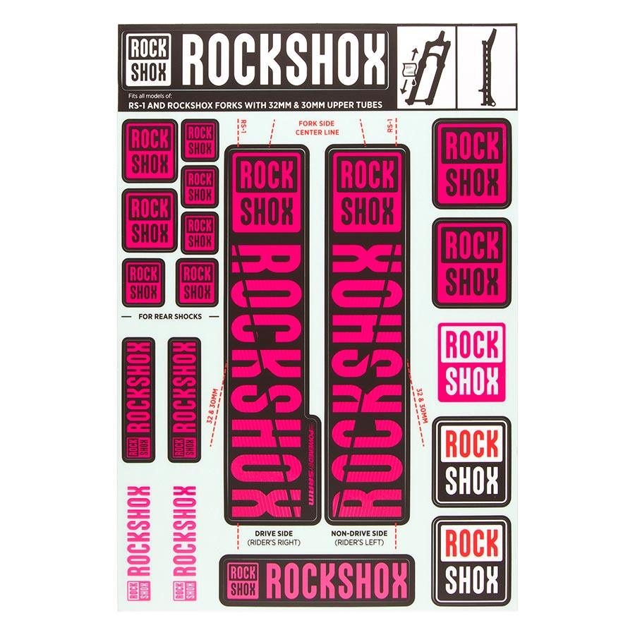 RockShox - 30/32mm Decal Kit Fork Repair Parts _ Unite - B1keparts.com