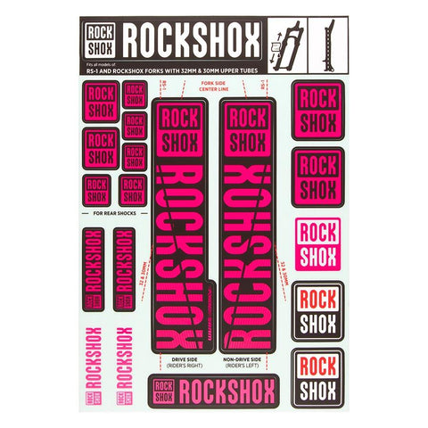 RockShox - 30/32mm Decal Kit Fork Repair Parts _ Unite - B1keparts.com