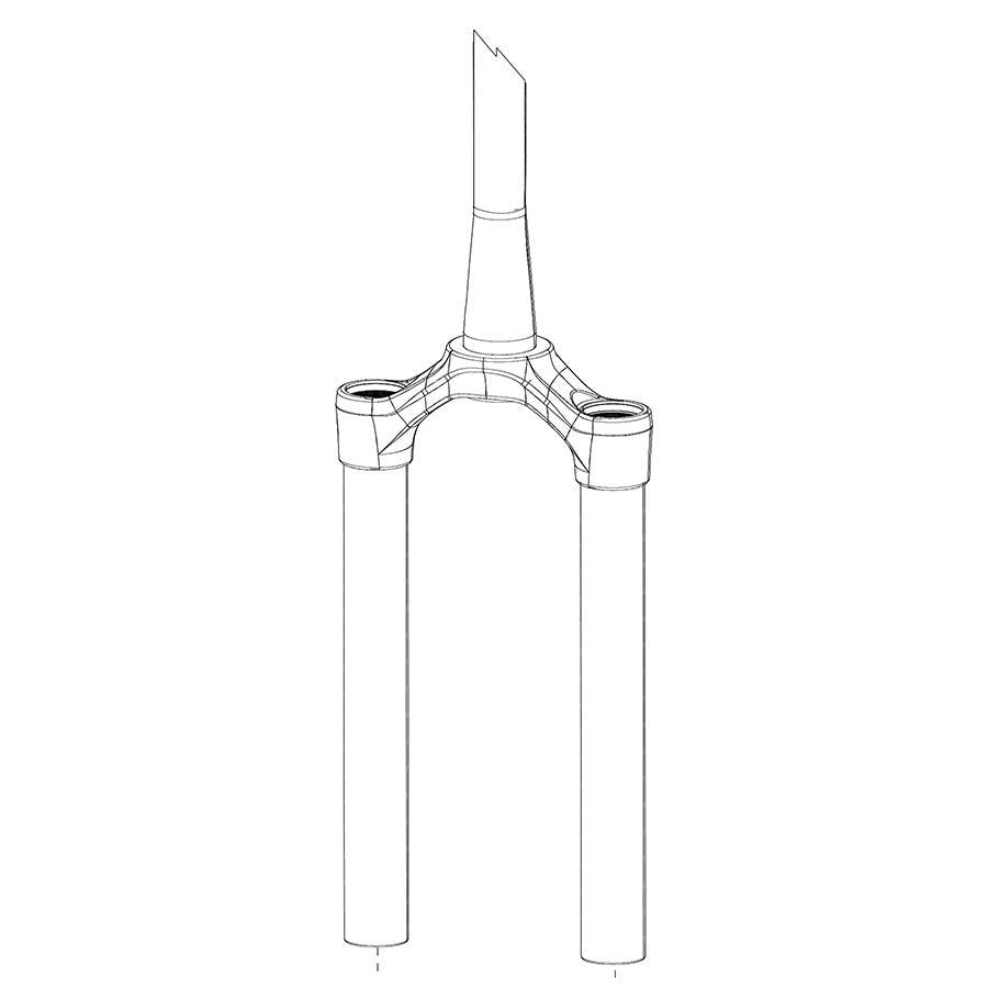 RockShox - CSU Pike DJ 26 40 BLK Fork Repair Parts _ Unite - B1keparts.com